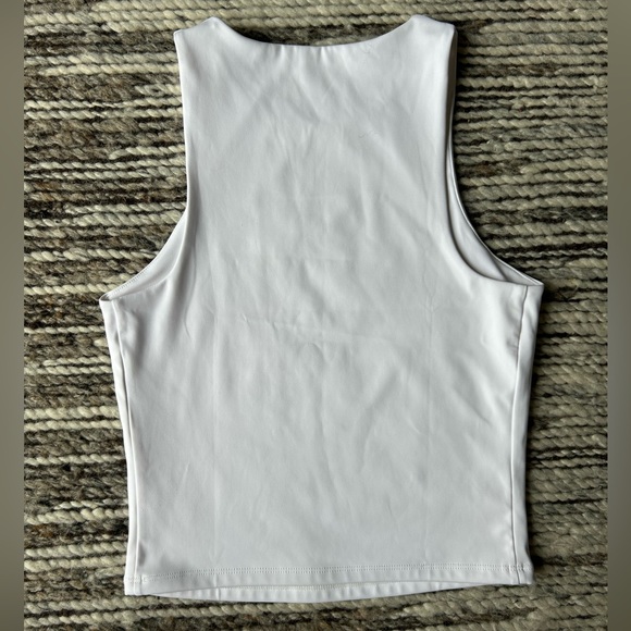 White Body Contour Racerback Tank - Picture 3 of 5